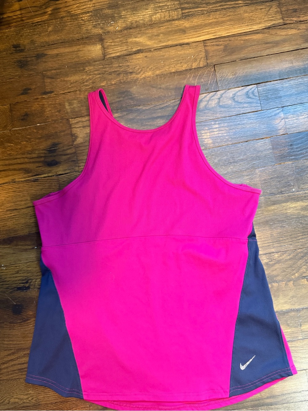 Nike Women’s Yoga Dri-Fit Pink & Navy Athletic Racerback Tank Top